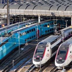 Dessa vätgas- och batteritåg, även de med en maximal längd på 59 meter och kapacitet att transportera minst 120 sittande passagerare, anpassas för en hastighet på 160 km/h. Foto: SNCF Voyageurs