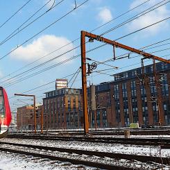 Huvudkvarteret för Banedanmark på Østerbro i Köpenhamn, till höger.Foto: Creative Commons Lic. kredit: of Banedanmark. Kredit: Leif Jørgensen