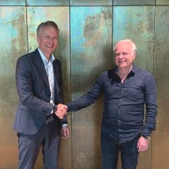 Björn Ekström, koncernchef på Progrits. och Karsten Sand Bloch, VD på Tetrasoft. Foto:Progrits