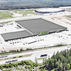 Bring bygger ny jätteterminal i Jönköping. Foto: Bring