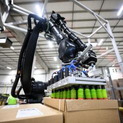 Att plocka tunga paket kan vara både enformigt och slitsamt. Men inte för en robot. Foto: Bring