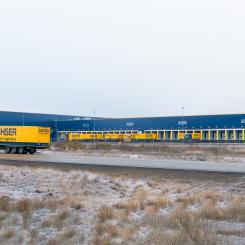 Den nya filialen i Stigamo, söder om Jönköping, öppnar med ett logistiklager på 10 000 kvadratmeter. Foto: Dachser