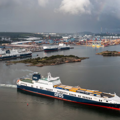 DFDS-fartyg i Göteborgs Hamn. Foto: Göteborgs Hamn