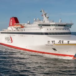 Sträckan Nynäshamn-Visby-Rostock har upprätthållits av Gotlandsbolagets M/S Drotten. Foto: Gotlandsbolaget