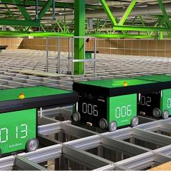 Logistikbranschen ser en allt större användning av  automation i sina  lagerytor. Här Shelfless koncept i Brings högautomatiserade anläggning i Rosersberg.