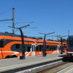 Stadlers tåg i estniska tågoperatören Elrons tjänst, här på Tallinns centralstation. Foto: Wikipedia Common, kredit: VargaA
