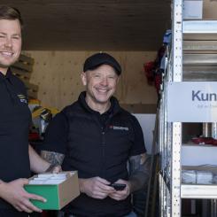 Erik Modig Grönqvist, Assemblin El och Thomas Ihrstedt. Foto:  Elektroskandia.