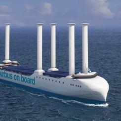 I framtiden vill Airbus använda fartyg från rederiet Louis Dreyfus Armateurs, som drivs med vindkraft. Bild: Airbus