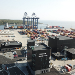Logistikföretaget Euroglobe arrenderar 6 500 kvadratmeter mark i Stockholm Norvik Hamn. Stockholms Hamnar/Per-Erik Adamsson