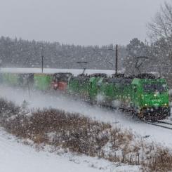 Tågen går oftare i tid och trafiken fungerar mer stabilt efter att bolaget har lagt om hur transporterna planeras och körs, med fasta huvudstråk i stället för mer spridd trafik. Foto: Green Cargo