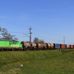 Green Cargos godståg passerar genom Skåne. Pressbild: Green Cargo