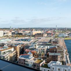 Helsingborg, vy söderut. Foto: Helsingborgs stad