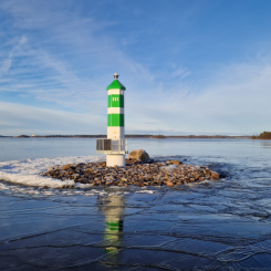 Torpagrund är en de fyrar som förnyats i Mälaren. Fotograf/Källa: Sjöfartsverket