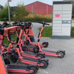 Mobilitetshubb samlar e-mobilitet på ett ställe. Foto: Upplands Väsby kommun