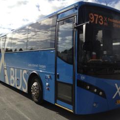 Antalet kilometer körda av Keolis med icke fossila bränslen har fördubblats från 2019 till 2023. Foto: Keolis