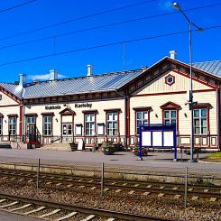 Karleby järnvägsstation i finländska Österbotten. Foto: Wikipedia Commons, kredit: Jukka66