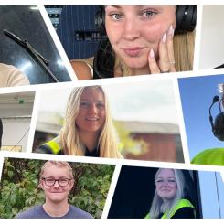 Tio nya ambassadörer delar med sig hur det är att plugga till lastbilsförare eller flygmekaniker. Foto: TYA