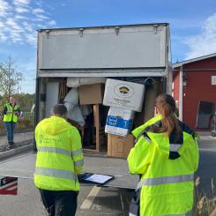 Kontroll av avfallstransport. Foto: Arbetsmiljöverket