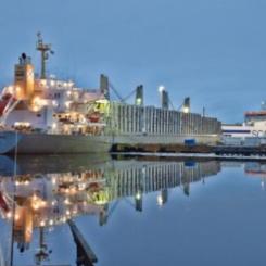 Hamnoperatören uppger att fokus framåt ligger på ökad kapacitet och utveckling av logistiklösningar i Kvarkenregionen. Foto: Stefan Rehn, Kvarken Ports Umeå