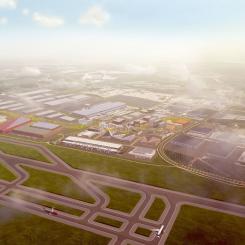 Idag finns det närmare 280 000 m² logistik-, lager- och grossistytor i Gardermoen Business
Park – och ytterligare 100 000 m² är under utveckling. Bild: Logicetners