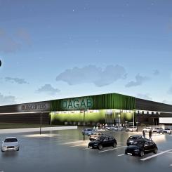 Logicenters nya anläggning i Landskrona. Foto: Logicenters