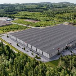 Centret på 103 000 kvadratmeter beräknas stå klart i början av 2027. Bild: Hitachi Energy