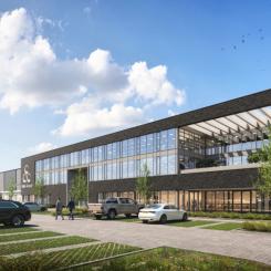 Brittiska kapitalförvaltaren M&G:s nya koncernbyggnad. Kapitalförvaltarens experter slår larm om ett ”chockartat fall när det gäller USA:s fraktvolymer”. Illustration: M&G