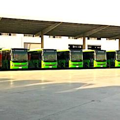MCV – en ny busstillverkare på den tyska marknaden. Bilden visar MCV-bussar som kördes vid världsklimatmötet i Sharm-el-Sheik i november 2022. Foto: MCV