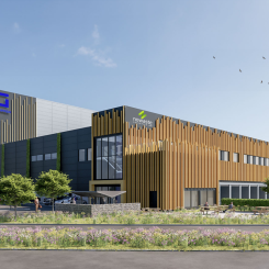 Det nya logistikcentret kommer att erhålla miljöcertifieringen "Breeam Excellent". Bild: Mestergruppen