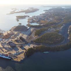 Norvik, flygbild. Foto: Byline Stockholms Hamnar  Per-Erik Adamsson