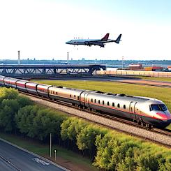 Flyget och järnvägen, två konkurrenter. Bild: Arkivbild