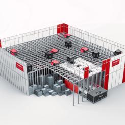 Den första installationen innehåller 13 500 lådor, men man har redan gjort plats för att kunna skala upp till 15 000 lådor. Bild: Element Logic