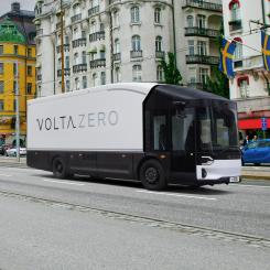 Provkörning av Volta Trucks el-lastbilar på eComExpo. Foto: eLife
