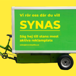 MoveByBike öppnar rörliga reklamplatser. Foto: MoveByBike