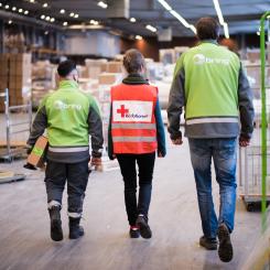 Bring förnyar avtal som beredskapspartner till Röda Korset. Foto: Marie Sparreus, Röda Korset.