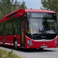 Trafikstart sker i juni 2027 och inför den beställs nu 91 elbussar av Scania som ska rulla i hemstaden.   Foto: Scania