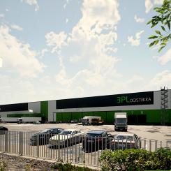 Kommer att ligga nära Finlands största export- och importhamn. Illustration: 3P Logistiikka Group