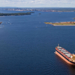 Projekt Malmporten är Sveriges största muddringsprojekt och möjliggör att Luleå hamn kan ta emot fartyg med ett djupgående om upp till 14,7 meter. Foto: Sjöfartsverket
