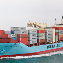 Transportsanktionerna skapar global påverkan och är inte begränsad till handel med Ryssland. Foto: Maersk