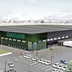 Dagab bygger ett 37 000 kvadratmeter stort helautomatiserat distributionscenter i Landskrona. Foto: Knapp