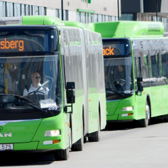 Gamla Uppsala Buss börjar köra elbussar i stadstrafiken i Uppsala. Foto: GUB