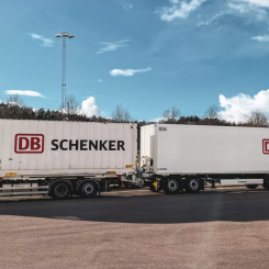 25,25 meter långa ekipage kör varje vecka mellan Göteborg – Hannover och Göteborg – Nürnberg. Foto: DB Schenker