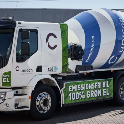Swerock tar fyra nya el-betongbilar i bruk med placering i huvudstaden. Foto: Volvo