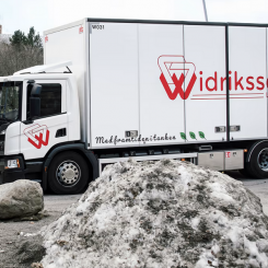 Biogasfordon bidrar till att minska utsläppen för Widriksson Logistik. Foto: Widriksson