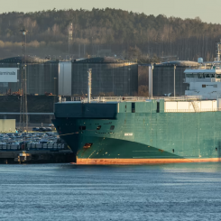 Fartyget M/V Minchah premiäranlöpte Göteborgs hamn under måndagen. Foto: Göteborgs Hamn.