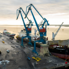 Luleå hamn är centrum för vätgassatsningen Botnialänken H2. Foto: Luleå hamn