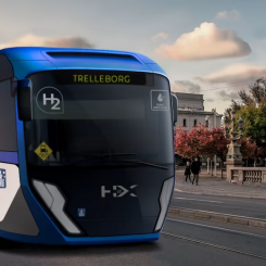 Vätgasdriven buss från H2X. Visionsbild