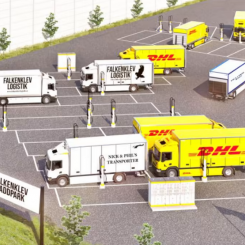 Många laddstationer för lastbilar förutspås behövas längs motorvägstriangeln Malmö-Göteborg- Stockholm-Malmö. Bild: Checkwatt
