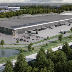 Sörred Logistikpark har ett attraktivt logistikläge i Torslandaområdet. Foto: Platzer