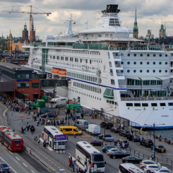 Totala antalet passagerare i färjetrafiken ökar med 94 procent. Foto: Trafikanalys